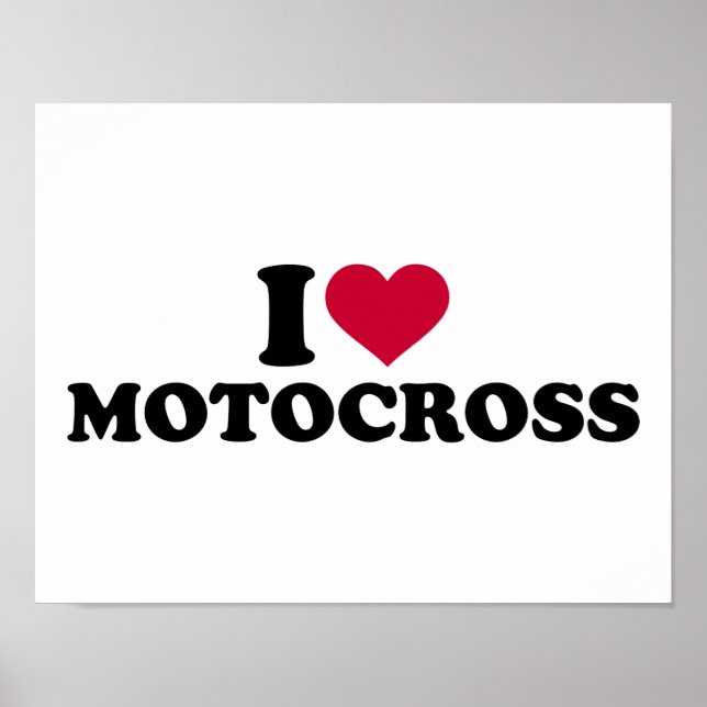 Poster J'aime Motocross (Devant)