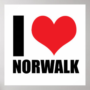 Poster J'aime Norwalk