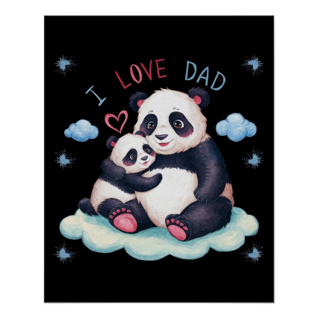 Poster J'aime papa (Devant)