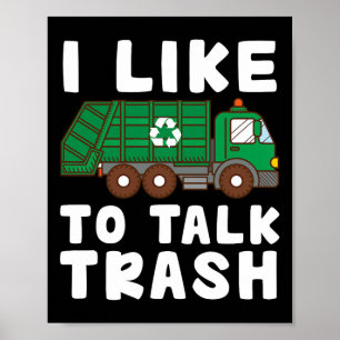 Poster J'Aime Parler De Recyclage Des Déchets Collecte De