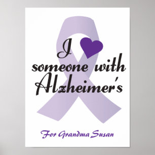 Poster J'aime quelqu'un avec Alzheimer