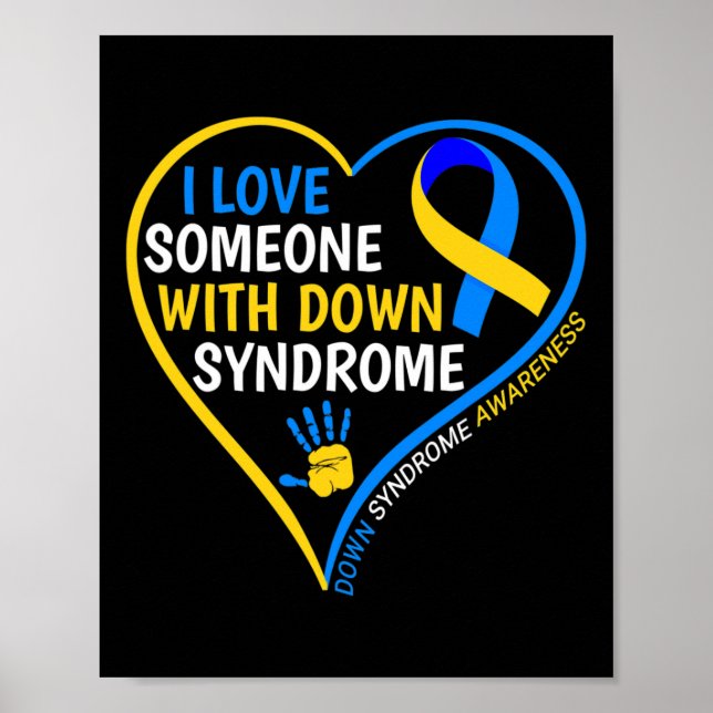 Poster J'Aime Quelqu'Un Avec Le Syndrome De Down - Syndro (Devant)