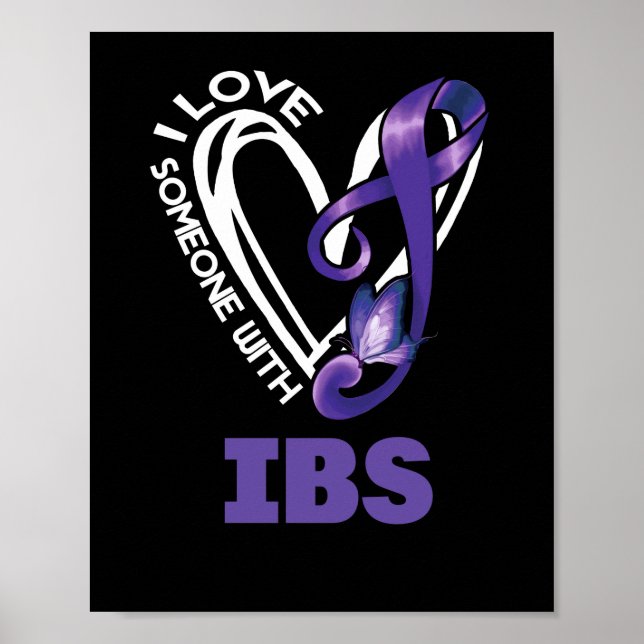 Poster J'Aime Quelqu'Un Avec Le Syndrome Irritable Du Bow (Devant)