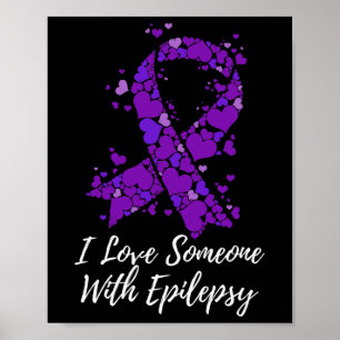 Poster J'Aime Quelqu'Un Avec Lutte Conscience De L'Épilep