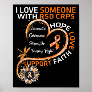 Poster J'aime quelqu'un avec RSD CRPS Sensibilisation Dra