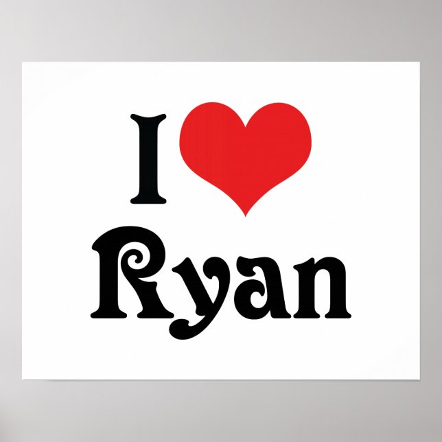 Poster J'aime Ryan (Devant)