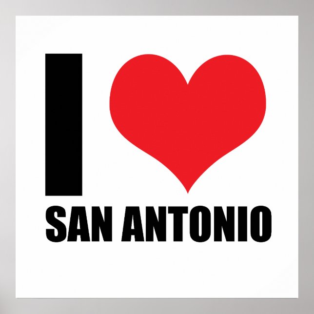 Poster J'aime San Antonio (Devant)