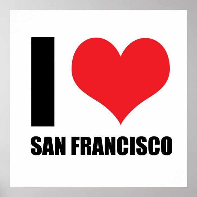 Poster J'aime San Francisco (Devant)