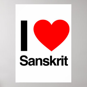 Poster j'aime sanskrit