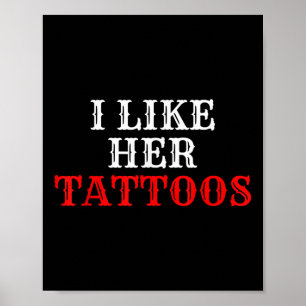 Poster J'Aime Son Tatouage Couple Encre Tatouage Adulte