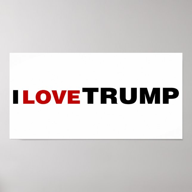 Poster J'aime Trump (Devant)