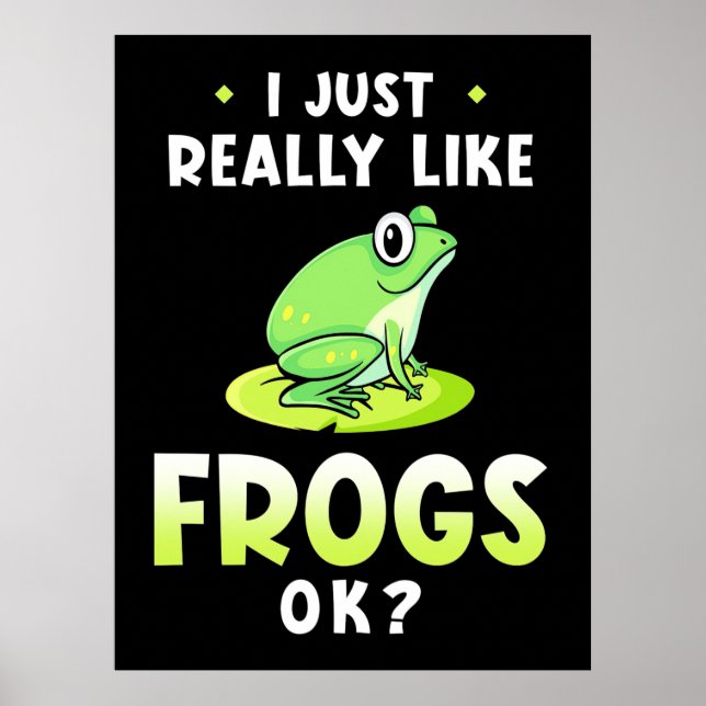 Poster J'Aime Vraiment Les Grenouilles (Devant)