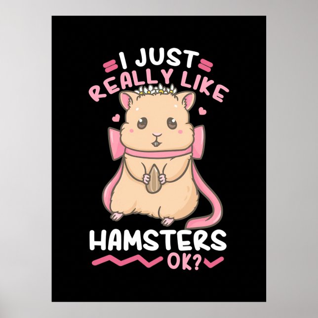 Poster J'Aime Vraiment Les Hamsters (Devant)