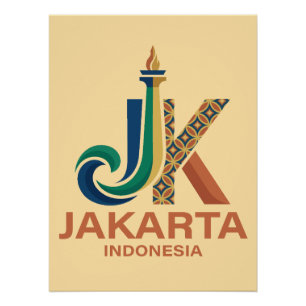 Poster Jakarta Indonésie Asie du Sud-Est