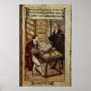 Poster Jakob Fugger in his office, 1518