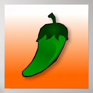 Poster Jalapeno Chili Pepper Canvas