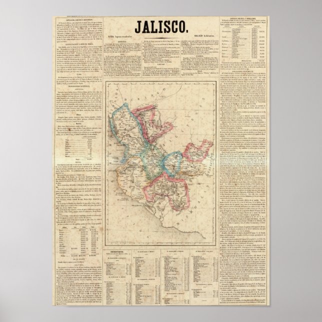 Poster Jalisco, Mexique 2 (Devant)