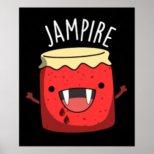 Poster Jam-arbitre Funny Vampire Jam Pun Dark BG