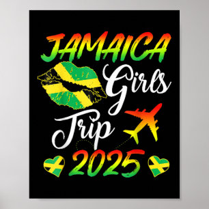 Poster Jamaica Girls Trip 2025 Jamaïque Summer Vacation T