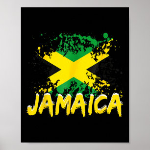 Poster Jamaica Retro Vintage Watercolors Sport Jamaican F