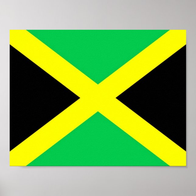 Poster Jamaïque - Drapeau (Devant)