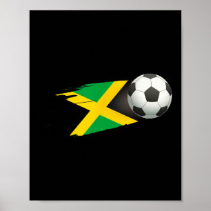 Poster Jamaïque Footll Ll Jamaïque Drapeau Maillot - Jama