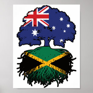 Poster Jamaïque Jamaïcaine Australie racine arbre