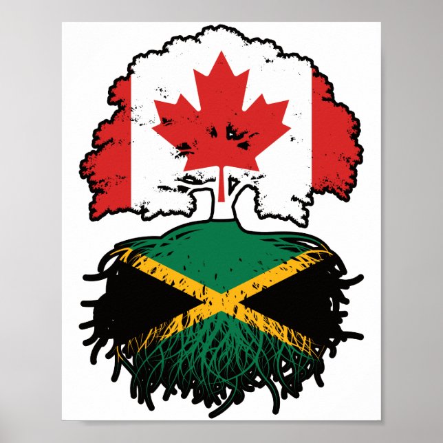 Poster Jamaïque Jamaïcaine Canadian Canada Tree Roots Dra (Devant)