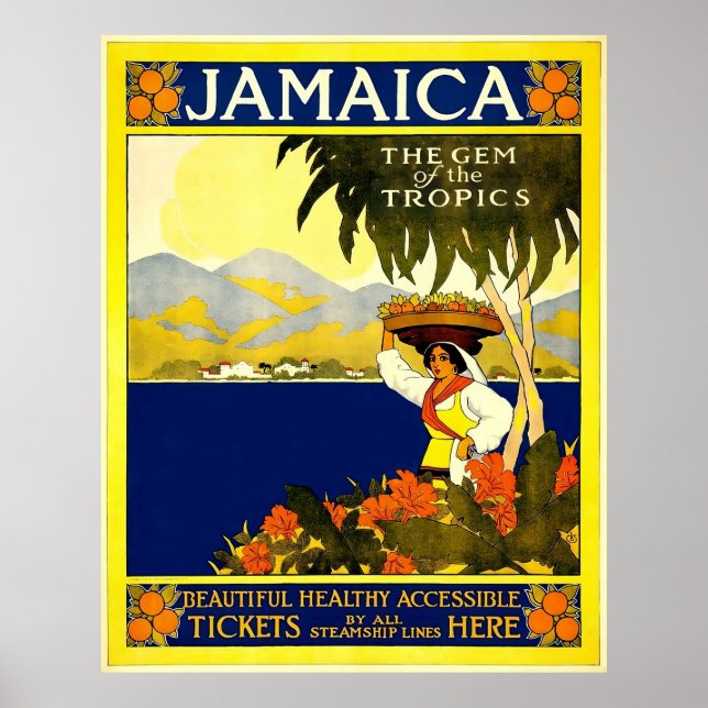 Poster Jamaïque Vintage | Voyage (Devant)