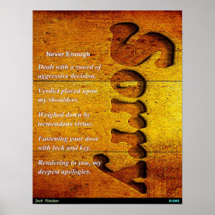 Poster Jamais Assez