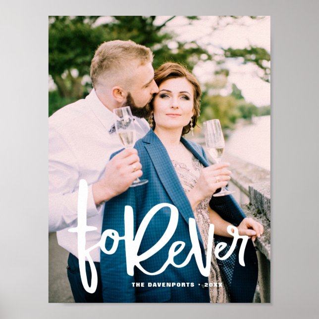 Poster Jamais Lettré | Photo mariage (Devant)