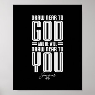 Poster James48 Draw Near to God Christian Motivational Bi