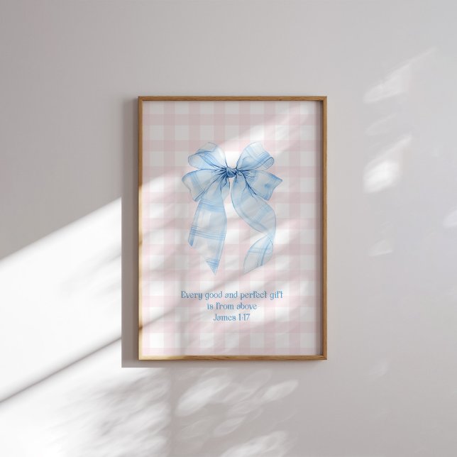 Poster James 1:17 Tout Don Bénéfique et Parfait Ruban Ble (Créateur téléchargé)