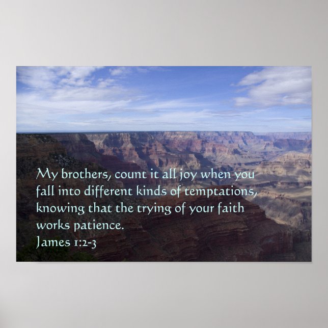 Poster James 1:2-3 (Devant)