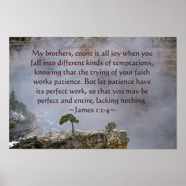 Poster James 1:2-4 (Devant)