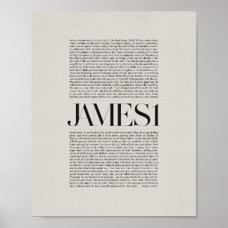Poster James 1 - Foi et endurance Bible Verse Wall Art