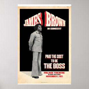 Poster James Brown The Boss Music Fan Conception Graphiqu