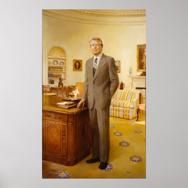 Poster James Carter Portrait présidentiel de la Maison-Bl (Devant)