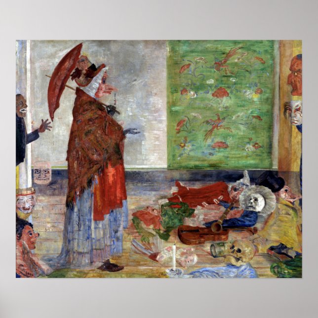 Poster James Ensor Astonition de la souris Masque (Devant)