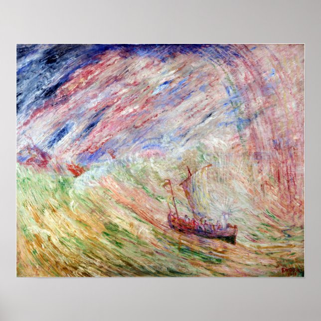 Poster James Ensor Christ Calmer l'eau (Devant)