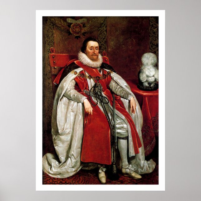 Poster James I par Daniel Mytens (Devant)