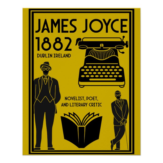 Poster James Joyce Dublin Irlande (Devant)