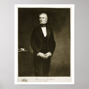 Poster James K. Polk (1795-1849), 11e président des États