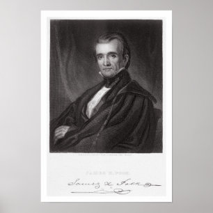 Poster James Knox Polk, gravé par Henry Bryan Hall (180