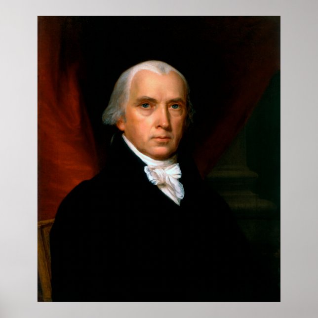 Poster James Madison 4e président Portrait de la Maison B (Devant)
