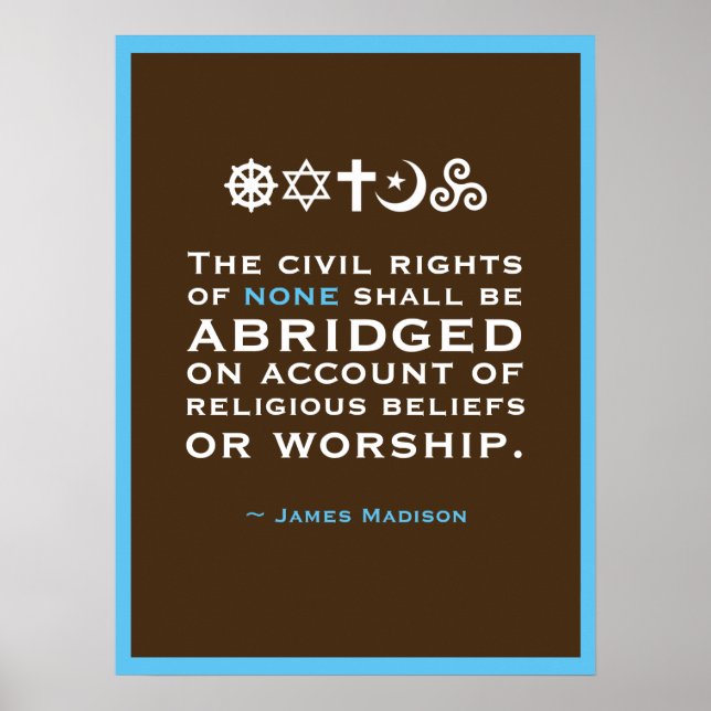 Poster James Madison Citation (Devant)
