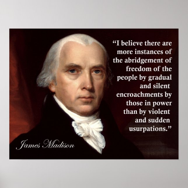 Poster James Madison Freedom Citation Imprimer (Devant)