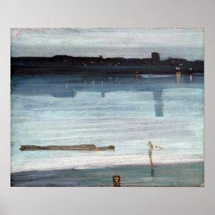 Poster James McNeil Whisler Nocturne en bleu et argent