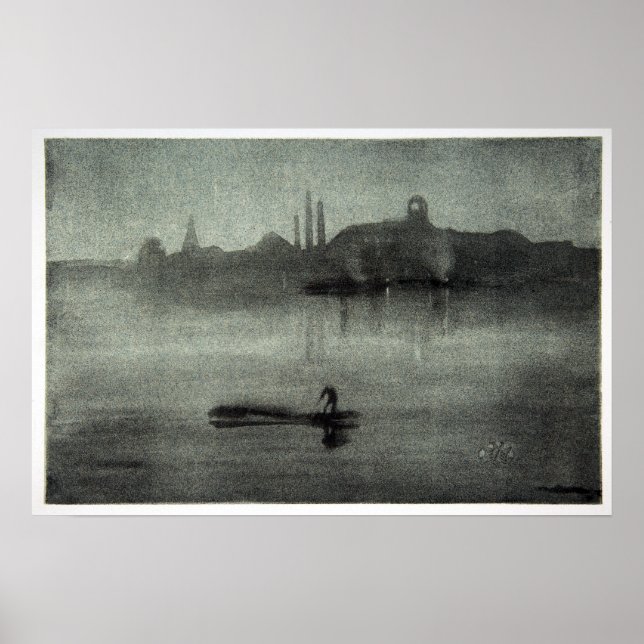 Poster James McNeill Whistler Nocturne (Devant)