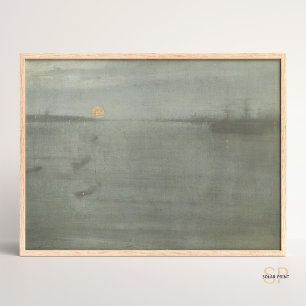 Poster James McNeill Whistler Nocturne Bleu et Or
